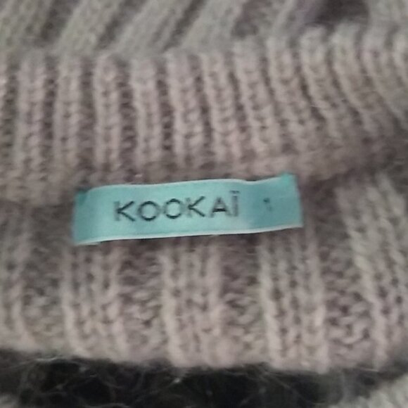 Kookai Womens Grey Ribbed Wool Sweater Size Small Chunky Warm Cozy - Picture 8 of 9
